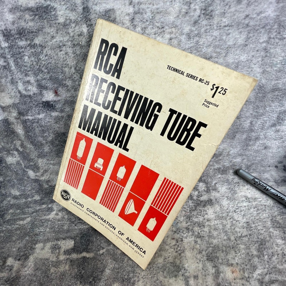 RCA Receiving Tube Manual RC-25 1966 Vacuum Tube Technical Data Circuits Book